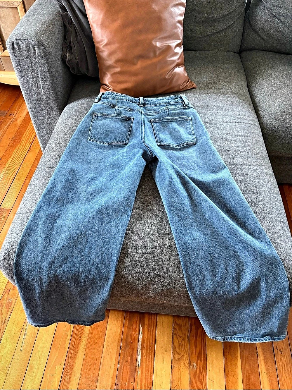 R Jeans Wide Leg Jeans in Blue Waist 29 Petite - Picture 7 of 8